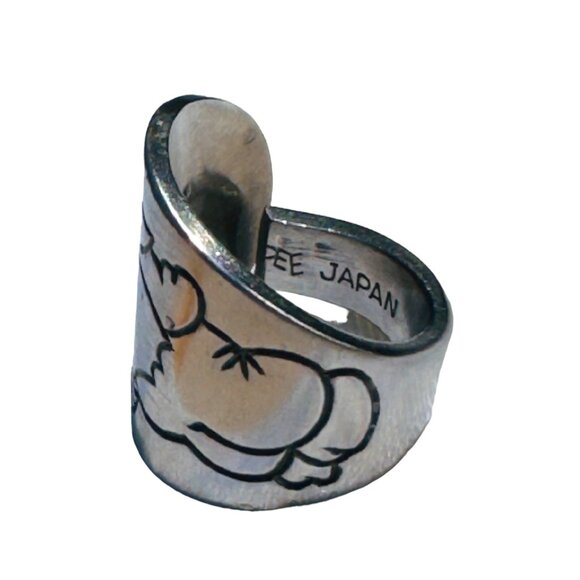 Winnie The Pooh Stainless Steel Spoon Ring Size 6.5 Vintage Tomee Tippee Japan - Picture 5 of 13